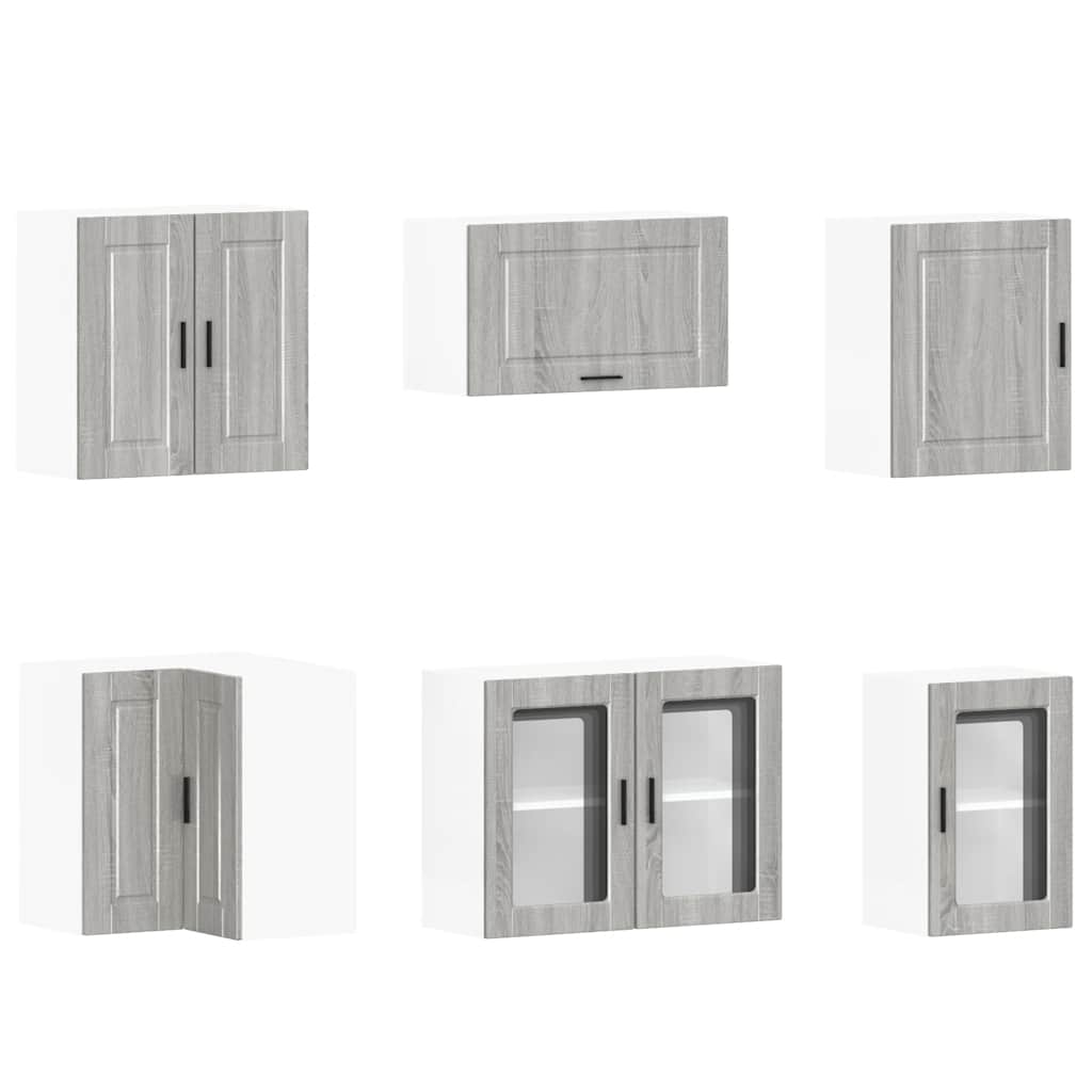 Set Mobili da Cucina 11 pz Porto Grigio Sonoma in Truciolato