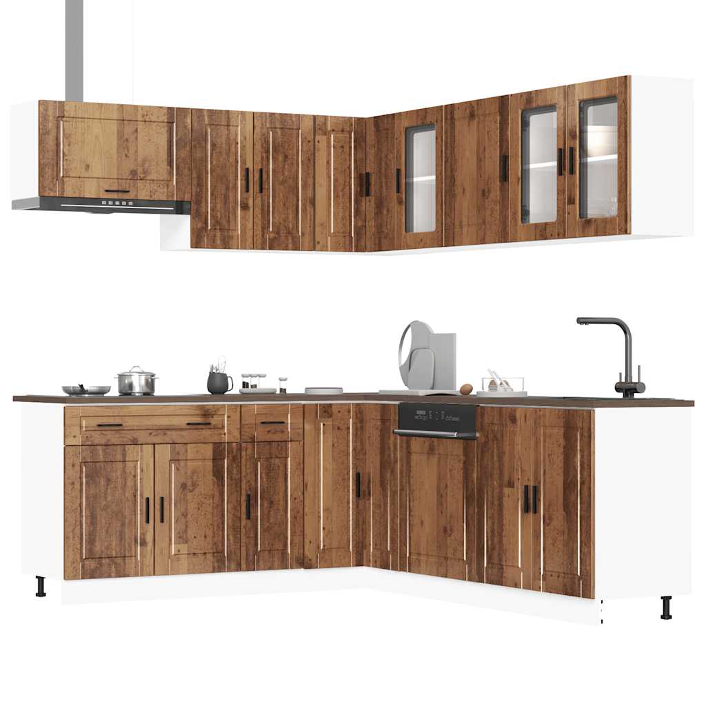 Set Mobili da Cucina 11 pz Porto Legno Antico in Truciolato