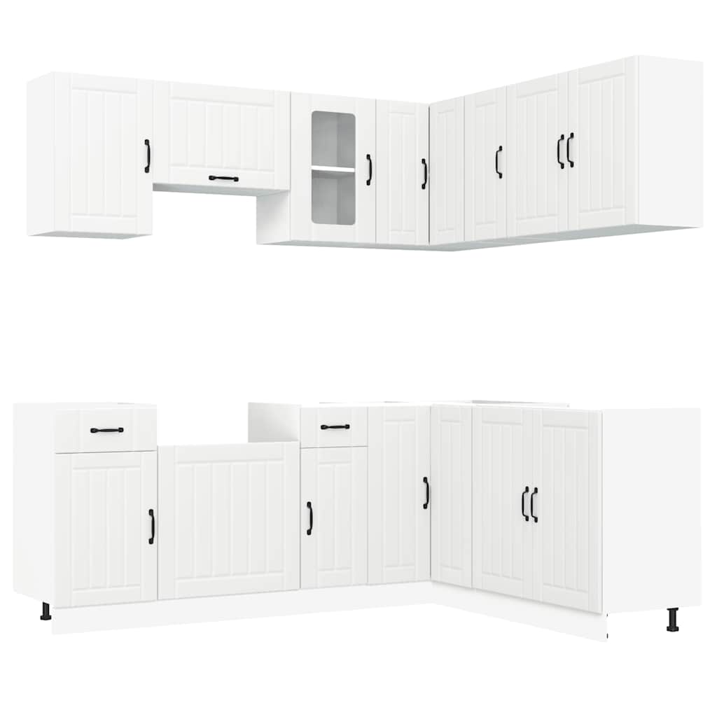 Set Mobili da Cucina 11 pz Kalmar Bianchi Legno Multistrato