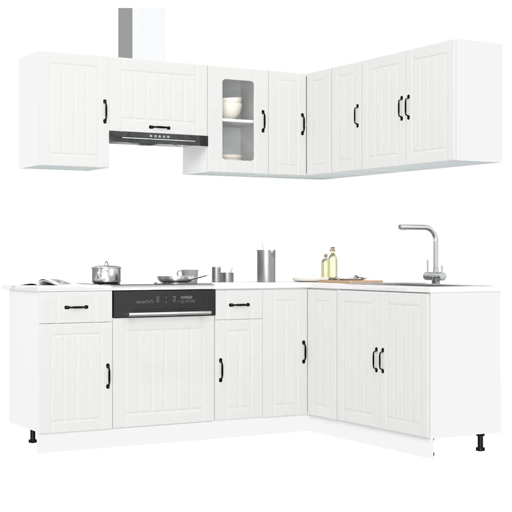 Set Mobili da Cucina 11 pz Kalmar Bianchi Legno Multistrato