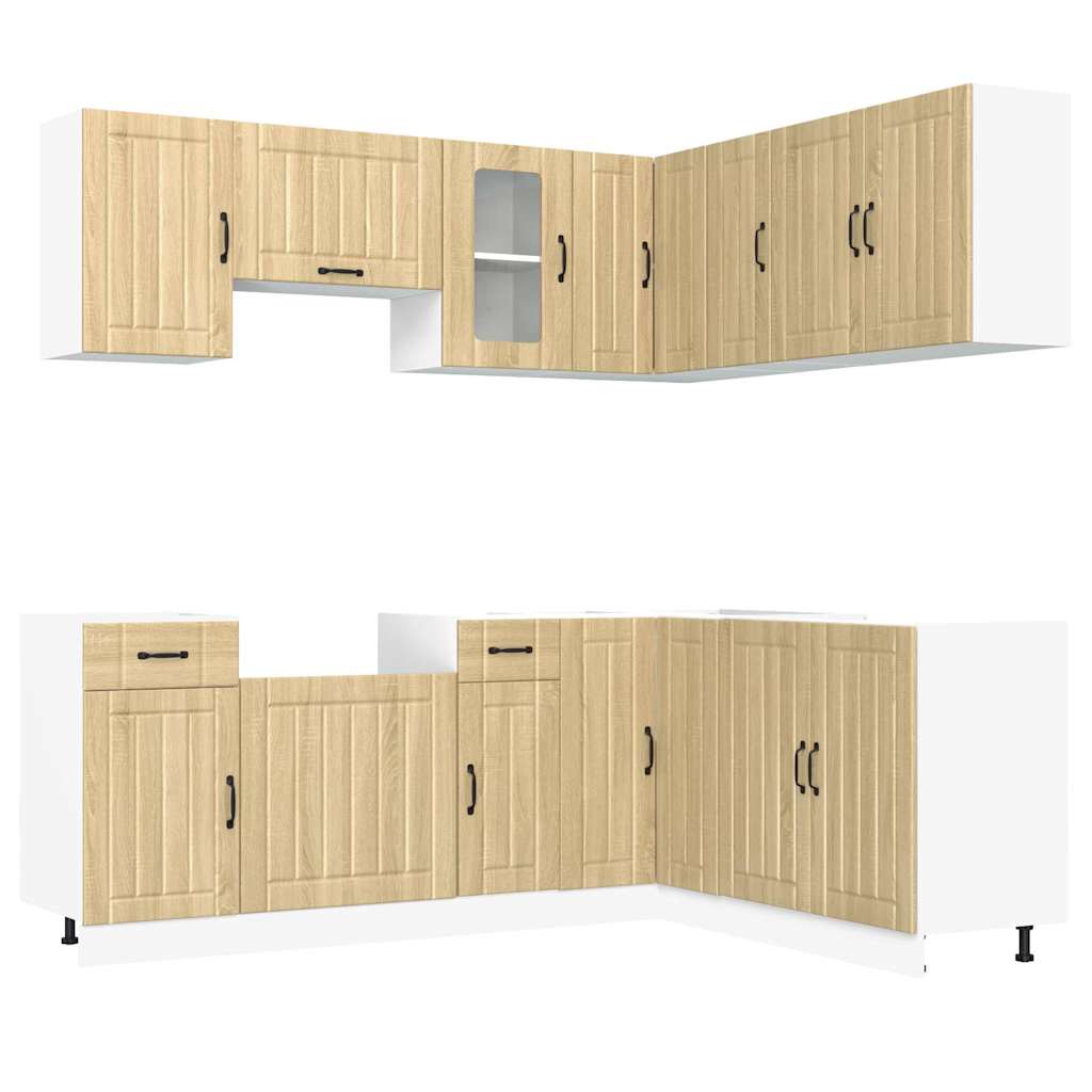 Set Mobili da Cucina 11 pz Kalmar Rovere Sonoma in Truciolato