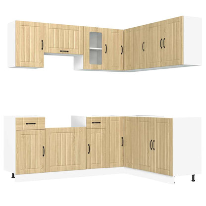 Set Mobili da Cucina 11 pz Kalmar Rovere Sonoma in Truciolato