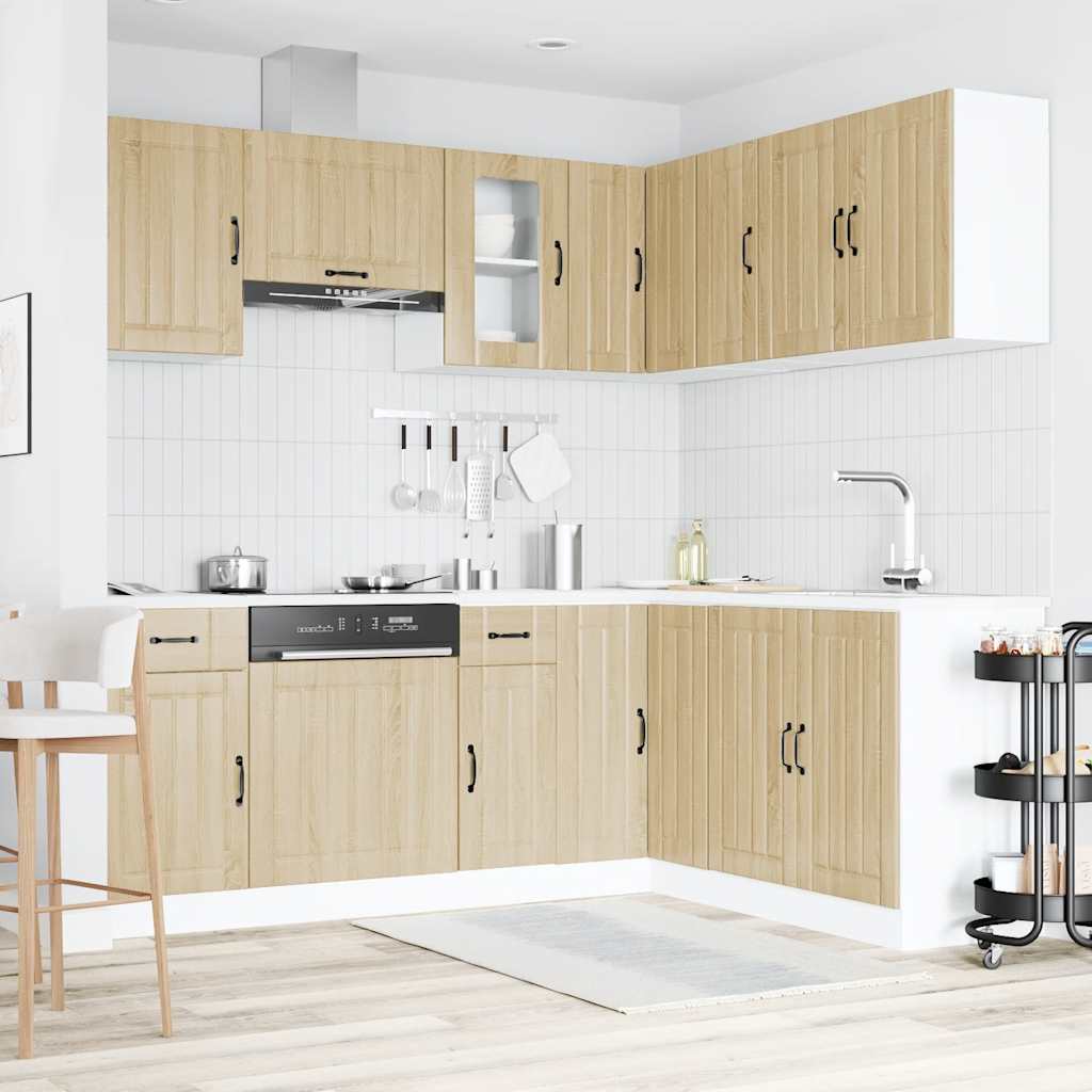 Set Mobili da Cucina 11 pz Kalmar Rovere Sonoma in Truciolato
