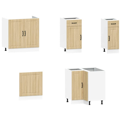 Set Mobili da Cucina 11 pz Kalmar Rovere Sonoma in Truciolato
