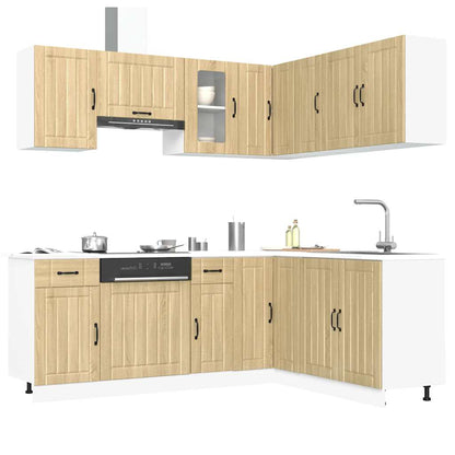 Set Mobili da Cucina 11 pz Kalmar Rovere Sonoma in Truciolato