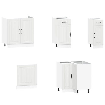 Set Mobili da Cucina 11 pz Lucca Bianchi Legno Multistrato