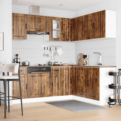 Set Mobili da Cucina 11 pz Lucca Rovere Fumo in Truciolato