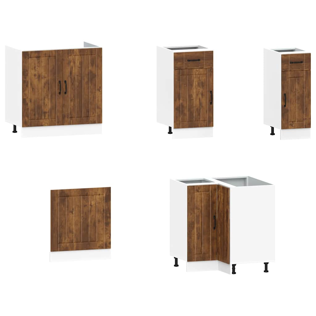 Set Mobili da Cucina 11 pz Lucca Rovere Fumo in Truciolato