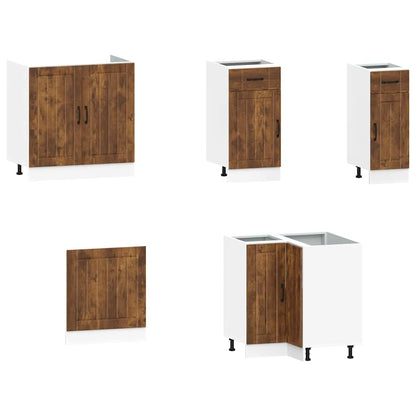 Set Mobili da Cucina 11 pz Lucca Rovere Fumo in Truciolato