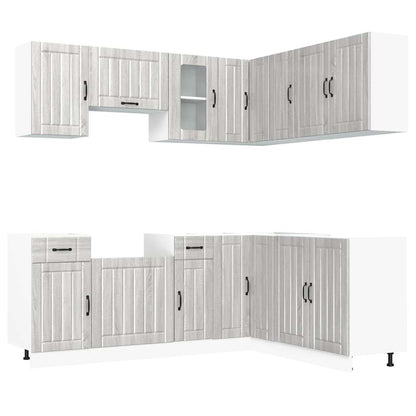 Set Mobili da Cucina 11 pz Lucca Grigio Sonoma in Truciolato