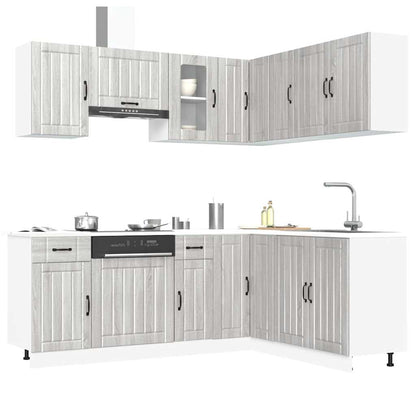 Set Mobili da Cucina 11 pz Lucca Grigio Sonoma in Truciolato