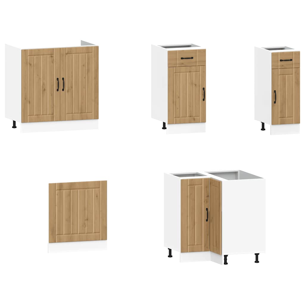 Set Mobili da Cucina 11 pz Lucca Rovere Artigianale Truciolato