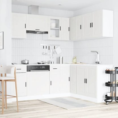 Set Mobili da Cucina 11 pz Porto Bianchi Legno Multistrato