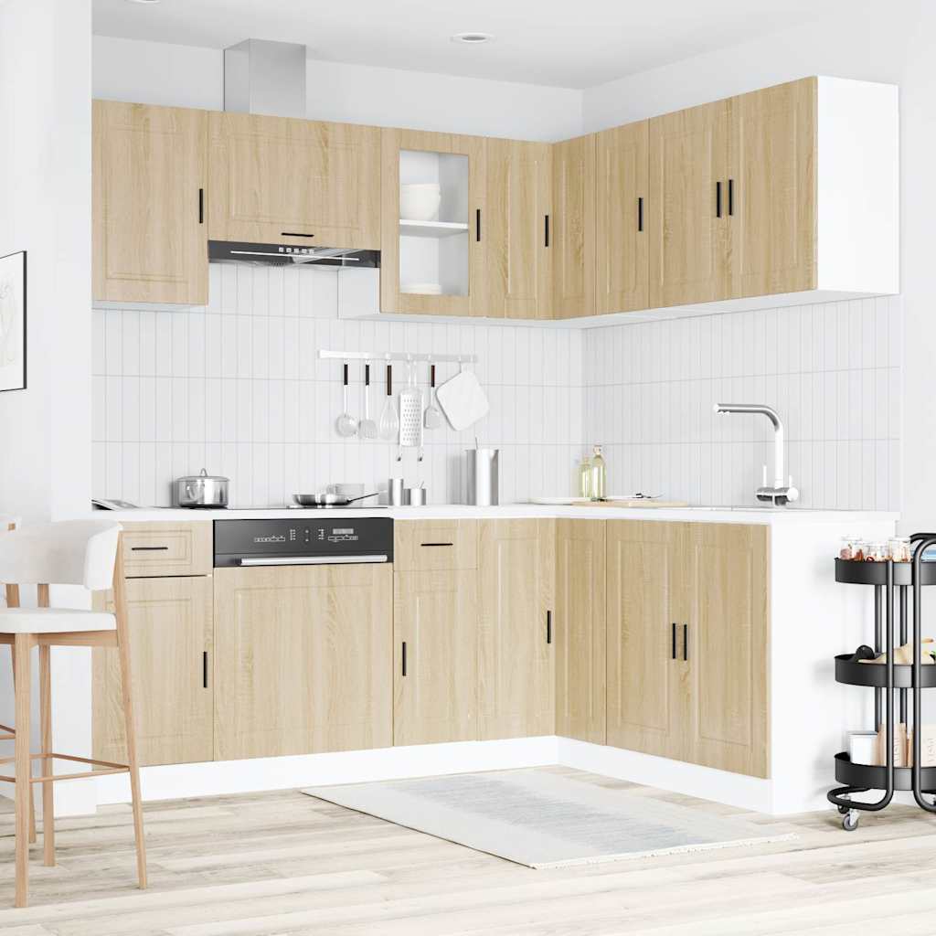 Set Mobili da Cucina 11 pz Porto Rovere Sonoma in Truciolato