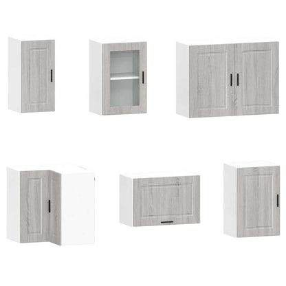 Set Mobili da Cucina 11 pz Porto Grigio Sonoma in Truciolato