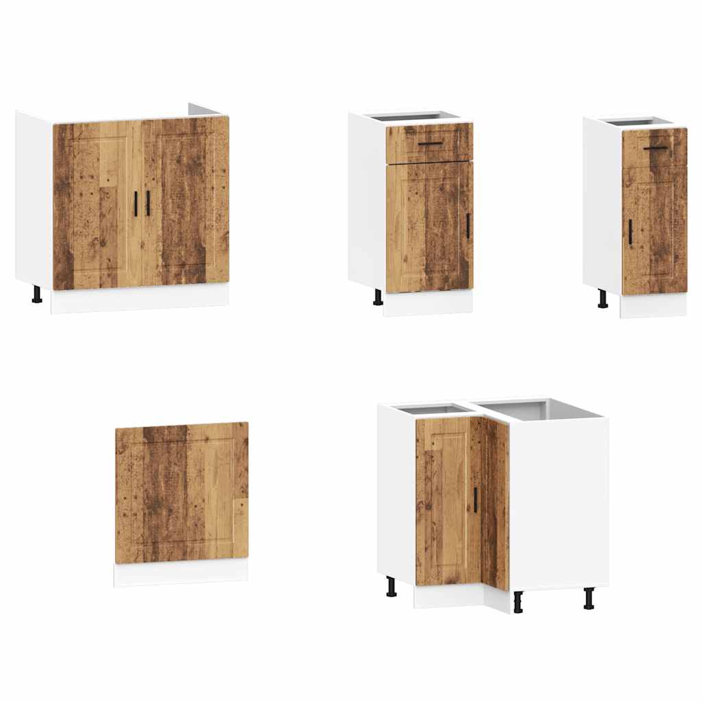 Set Mobili da Cucina 11 pz Porto Legno Antico in Truciolato
