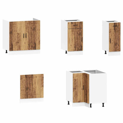Set Mobili da Cucina 11 pz Porto Legno Antico in Truciolato