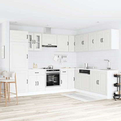 Set Mobili da Cucina 14 pz Kalmar Bianco Legno Multistrato