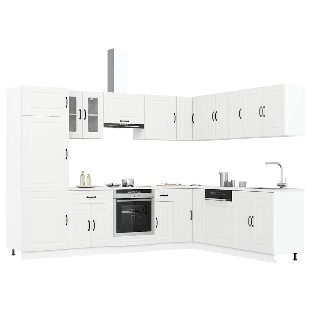 Set Mobili da Cucina 14 pz Kalmar Bianco Legno Multistrato