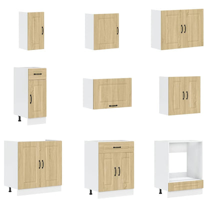 Set Mobili da Cucina 14 pz Kalmar Rovere Sonoma in Truciolato