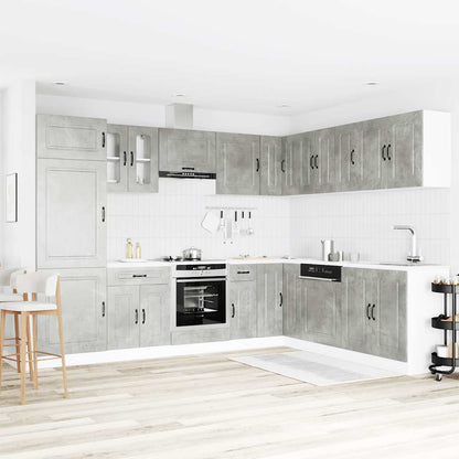 Set Mobili da Cucina 14 pz Kalmar Grigio Cemento in Truciolato