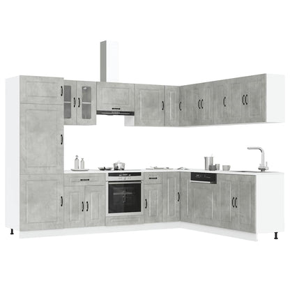Set Mobili da Cucina 14 pz Kalmar Grigio Cemento in Truciolato