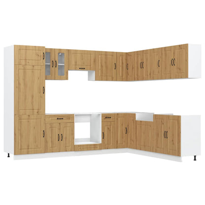 Set Mobili da Cucina 14 pz Kalmar Rovere Artigianale Truciolato