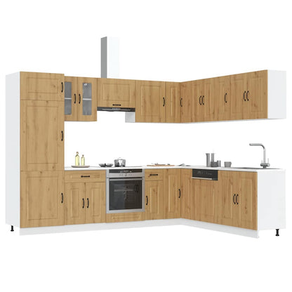 Set Mobili da Cucina 14 pz Kalmar Rovere Artigianale Truciolato