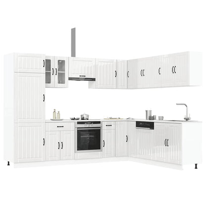 Set Mobili da Cucina 14 pz Lucca Bianchi Lucido in Truciolato