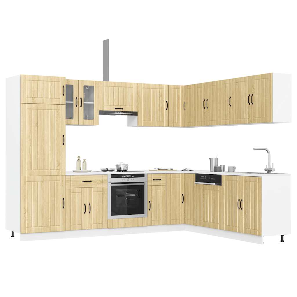 Set Mobili da Cucina 14 pz Lucca Rovere Sonoma in Truciolato