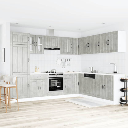 Set Mobili da Cucina 14 pz Lucca Grigio Cemento in Truciolato