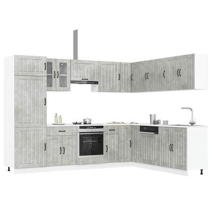Set Mobili da Cucina 14 pz Lucca Grigio Cemento in Truciolato