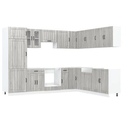 Set Mobili da Cucina 14 pz Lucca Grigio Sonoma in Truciolato