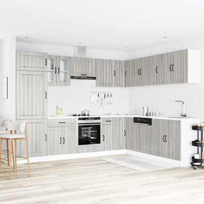 Set Mobili da Cucina 14 pz Lucca Grigio Sonoma in Truciolato