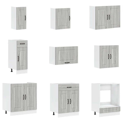 Set Mobili da Cucina 14 pz Lucca Grigio Sonoma in Truciolato