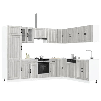 Set Mobili da Cucina 14 pz Lucca Grigio Sonoma in Truciolato