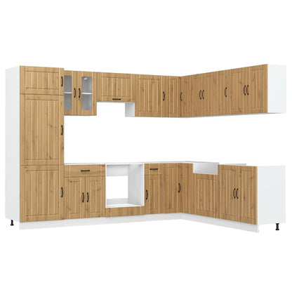 Set Mobili da Cucina 14 pz Lucca Rovere Artigianale Truciolato