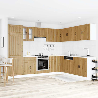 Set Mobili da Cucina 14 pz Lucca Rovere Artigianale Truciolato