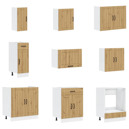 Set Mobili da Cucina 14 pz Lucca Rovere Artigianale Truciolato