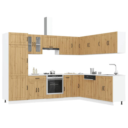 Set Mobili da Cucina 14 pz Lucca Rovere Artigianale Truciolato