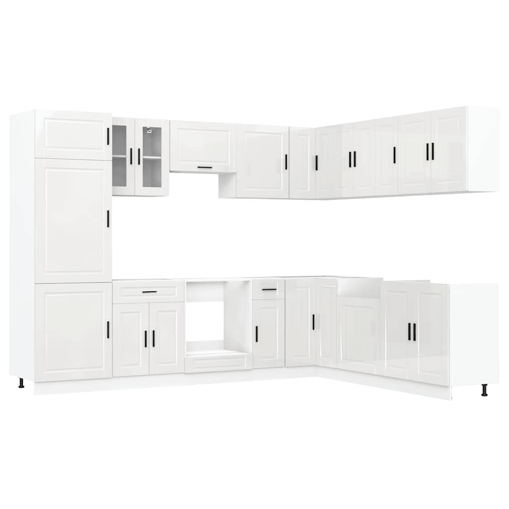 Set Mobili da Cucina 14 pz Porto Bianchi Lucido in Truciolato
