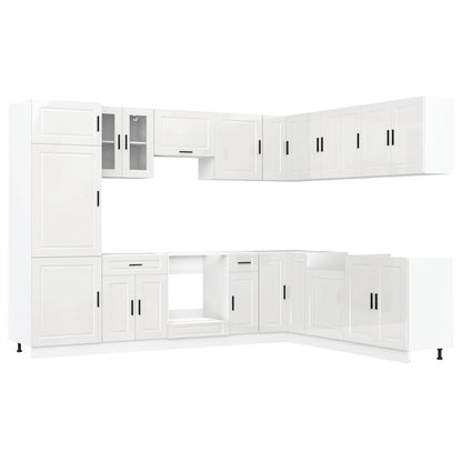 Set Mobili da Cucina 14 pz Porto Bianchi Lucido in Truciolato