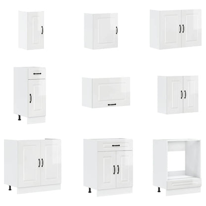 Set Mobili da Cucina 14 pz Porto Bianchi Lucido in Truciolato