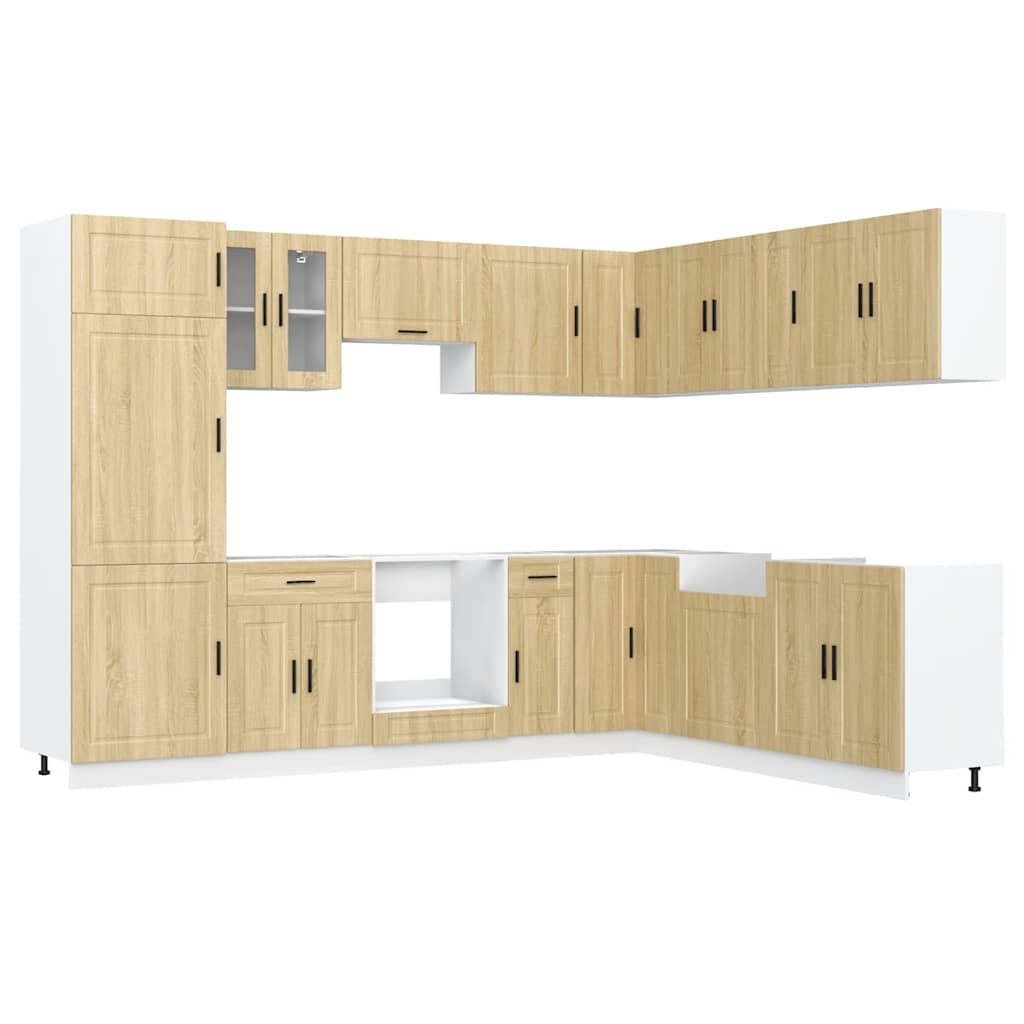 Set Mobili da Cucina 14 pz Porto Rovere Sonoma in Truciolato