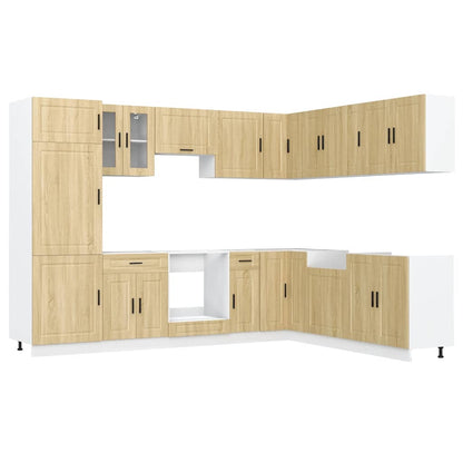 Set Mobili da Cucina 14 pz Porto Rovere Sonoma in Truciolato