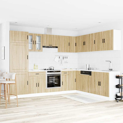 Set Mobili da Cucina 14 pz Porto Rovere Sonoma in Truciolato
