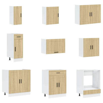Set Mobili da Cucina 14 pz Porto Rovere Sonoma in Truciolato