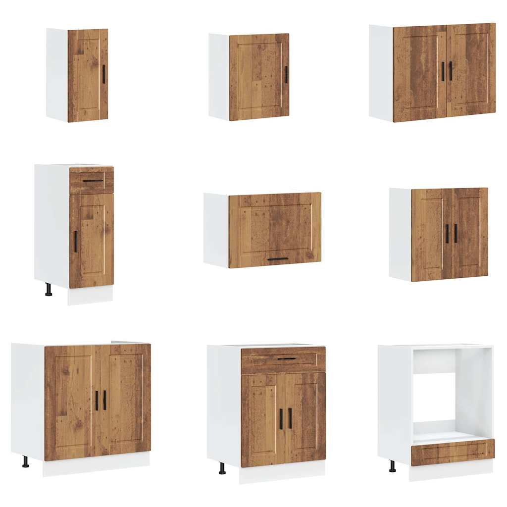 Set Mobili da Cucina 14 pz Porto Legno Antico in Truciolato