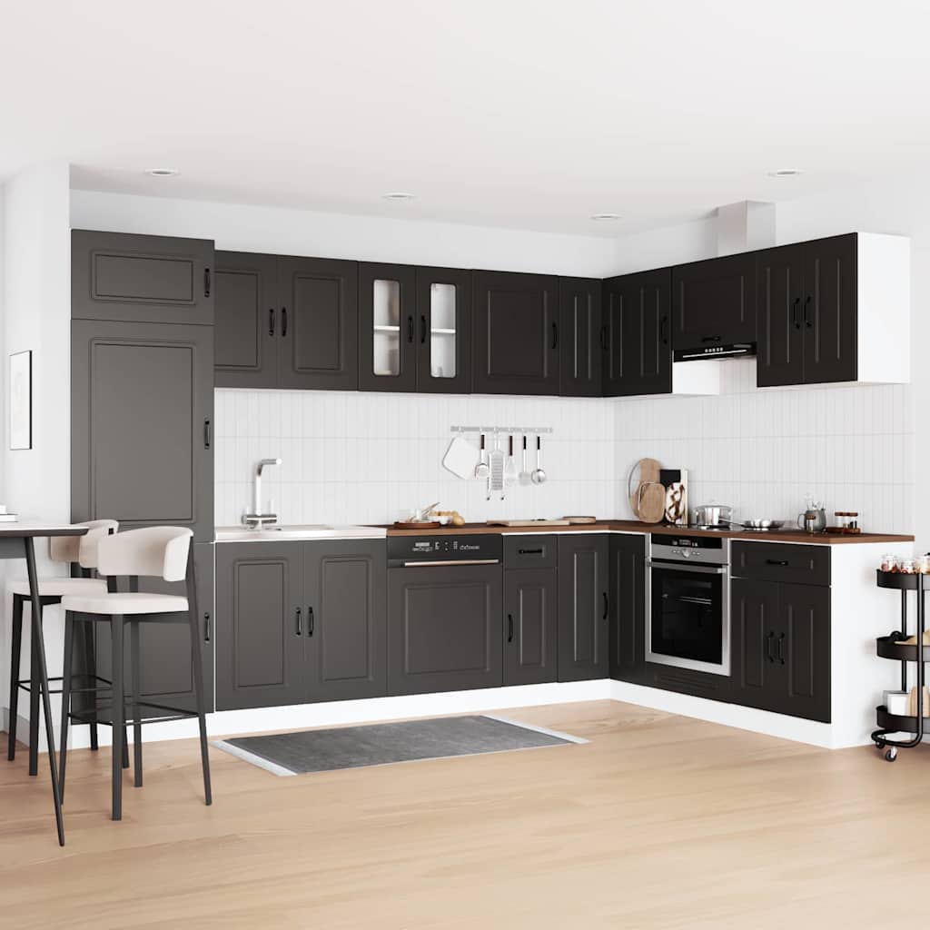 Mobile da cucina con porta Kalmar Nero 80 x 46 x 81,5 cm