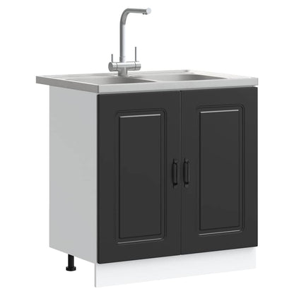 Mobile da cucina con porta Kalmar Nero 80 x 46 x 81,5 cm